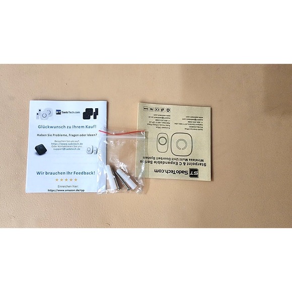 SadoTech Wireless Doorbells - 1 Transmitter - 2 Receivers - Black - Picture 4 of 6